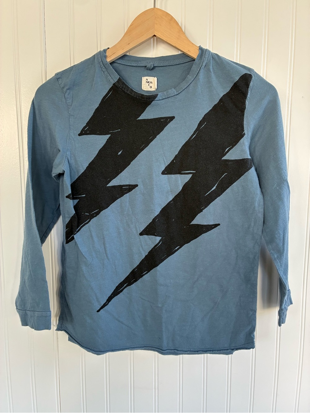 Nico Nico Blue Lightning Graphic Long-Sleeve Tee for Kids